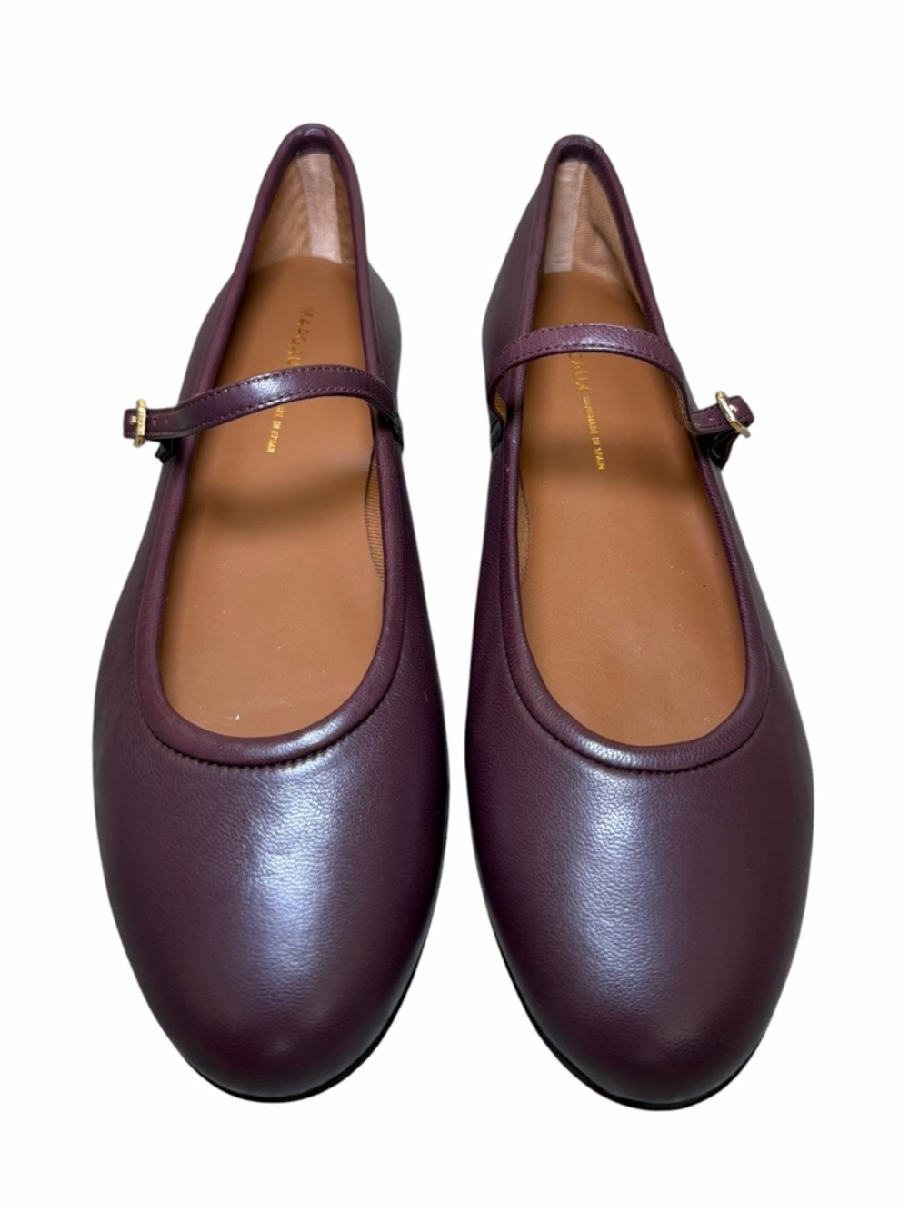 NIB Margaux The Demi Jane Flat - Burgundy Nappa - 38